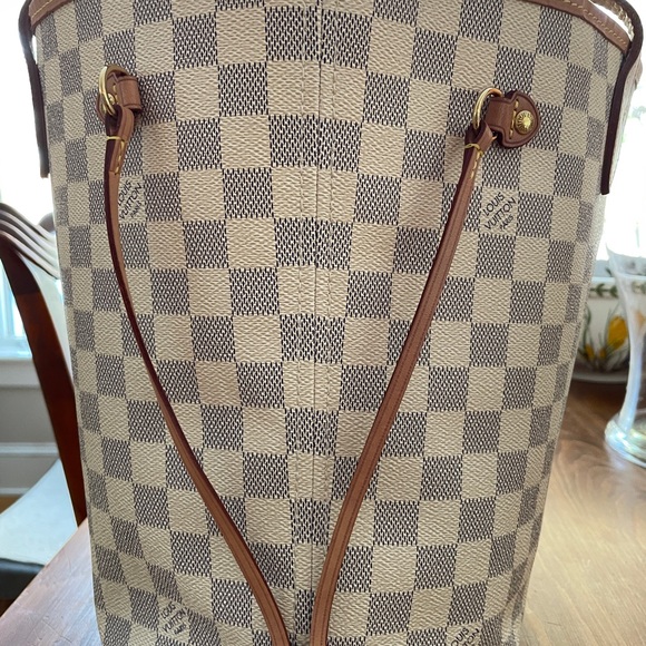 AUTHENTIC Louis Vuitton Neverfull MM Damier Azur - Picture 2 of 5